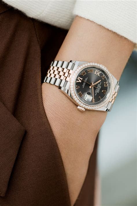 rolex datejust 31mm steel and everose gold|Rolex 36mm Datejust with diamonds.